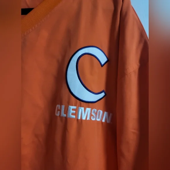 Clemson - NWOT - Knights Apparel - Orange Pullover Windbreaker - Size 2XL - Picture 2 of 6